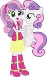  absurd_res clothing cub equestria_girls equine female feral friendship_is_magic hair hampshireukbrony hi_res horn horse human mammal my_little_pony pony skirt smile square_crossover sweetie_belle_(eg) sweetie_belle_(mlp) unicorn vector-brony young 