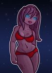  alien awesomenauts breasts coco_nebulon female freckles glowing_eyes lingerie purple_skin stars tentacles unknown_artist 