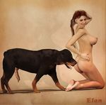  breasts canine dog female feral human human_on_feral interspecies male mammal nude penis 