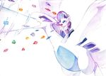  beam blue_eyes duo equine female flying friendship_is_magic glowing hair horn horse jiayi lugia magic mammal my_little_pony nintendo pok&#233;mon pok&eacute;mon pony purple_hair rarity_(mlp) red_eyes sparkles unicorn video_games wings 