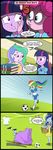  apron ball blue_eyes blue_hair book clothing comic equestria_girls female grass hair human inside laundry madmax mammal multi-colored_hair my_little_pony outside pink_hair pinkie_pie_(eg) princess_celestia_(eg) princess_luna_(eg) purple_eyes purple_hair rainbow_dash_(eg) rainbow_hair school shirt soccer_ball twilight_sparkle_(eg) two_tone_hair wristband 