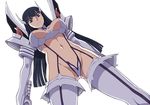  1girl breasts eyebrows gluteal_fold junketsu kill_la_kill kiryuuin_satsuki large_breasts long_hair orbg orebalgum solo white_background 