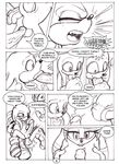  anal anal_penetration anthro balls big_breasts breasts comic dialog dickgirl dickgirl_on_male echidna english_text erection fellatio intersex knuckles_the_echidna male male_on_dickgirl monochrome neokat oral oral_sex penetration penis precum sega sex shade_the_echidna sonic_(series) text tikal_the_echidna titfuck 