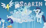  2013 blue_theme cloud english_text equine eyewear feral food friendship_is_magic fur goggles golden-notes hi_res male mammal my_little_pony pegasus side_view sky soarin_(mlp) standing text wallpaper white_fur widescreen wings wonderbolts_(mlp) 