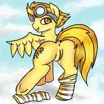  cutie_mark equine female feral friendship_is_magic hair horse mammal my_little_pony pegasus pony pussy rainbowsprinkles12 solo spitfire_(mlp) two_tone_hair wings wonderbolts_(mlp) 