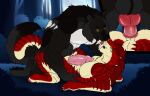  angel_(velvetvlade) animal_genitalia animal_penis anthro anthro_on_anthro anthro_penetrated anthro_penetrating anthro_penetrating_anthro between_legs big_penis black_body black_fur black_pawpads canid canine canine_genitalia canine_penis duo echo_(wolffylegend) erection felid french_kissing fur genitals glowing glowing_eyes green_eyes grey_body grey_fur hair hi_res huge_penis killthe_demon kissing knot lying male male/male male_anthro male_penetrated male_penetrating male_penetrating_male mammal markings muscular muscular_anthro muscular_male night nude on_back outside pawpads penetration penile_spines penis pink_penis plant red_body red_fur red_hair red_pawpads red_penis sex shrub striped_arms striped_legs striped_markings striped_tail stripes tail tail_markings tree white_body white_fur yellow_body yellow_eyes yellow_fur 