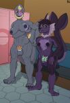  2026 abs anthro archy_(bxb777) areola balls big_areola big_breasts black_sclera breasts bxb777 chastity_cage chastity_cage_only chastity_device chastity_device_only digital_drawing_(artwork) digital_media_(artwork) duo eeveelution generation_1_pokemon generation_3_pokemon genitals grey_body gynomorph hi_res intersex level_ball locker_room matt_(mattthespratt) muscular muscular_anthro muscular_arms muscular_gynomorph muscular_intersex muscular_thighs navel nintendo nub_chastity_cage nude nude_anthro nude_gynomorph pokeball pokeball_chastity_cage pokemon pokemon_(species) purple_areola purple_body purple_navel red_sclera seviper solid_chastity_cage standing stylized_chastity_cage tail vaporeon wearing_chastity_cage wearing_chastity_device yellow_eyes 