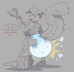  ambiguous_gender amplifier anthro bandage bandaged_leg bubblepuppers character_request clothed clothing collar dialogue diaper diaper_puff dipstick_ears ear_markings ear_piercing ear_ring electric_guitar ellipsis english_text fangs feces floppy_ears full-length_portrait grey_background guitar hi_res holding_guitar holding_musical_instrument holding_object looking_back mammal mephitid multicolored_ears musical_instrument open_mouth open_smile piercing plucked_string_instrument pooping portrait ring_piercing shirt simple_background skunk smile soiled_diaper soiling soiling_diaper solo sound_effects speech_bubble spiked_collar spikes spot_color string_instrument tank_top teeth text three-quarter_view tilde_after_text topwear two_tone_tail unclean_diaper used_diaper using_diaper vowelless vowelless_sound_effect wearing_diaper 