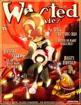 1950s_theme absurd_res alien animal_humanoid big_breasts bodily_fluids boots bouffant_haircut bovid bovid_humanoid bovine bovine_humanoid breasts clothing cover cowbell_collar fangs flying_saucer footwear fur gloves glowing hair hair_over_eye handwear heart_(marking) hi_res humanoid knee_boots knee_highs laser_gun lava lava_pool legwear magazine_cover mammal mammal_humanoid markings mottled mottled_body mottled_fur pasties piebald piebald_body piebald_fur pupils ranged_weapon reptile retro ring_(jewelry) ring_(marking) ringed_tail scalie shoes slit_pupils smile smiling_at_viewer smirk smirking_at_viewer space_helmet spacecraft spacesuit steaming striped_hair striped_markings striped_tail stripes sun sweat sweatdrop sweaty_breasts tail tail_markings teeth text ufo vehicle wastedtimeee weapon