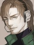  bad_id bad_pixiv_id brown_hair facial_hair green_eyes headset iroquois_pliskin kunimura_hakushi male_focus metal_gear_(series) metal_gear_solid metal_gear_solid_2 solid_snake solo stubble 