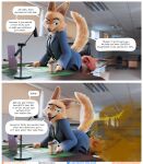 anthro butt canid canine clothing diane_foxington disney dreamworks fart fart_cloud fart_fetish fart_sniffing farting_in_mouth farting_on_another farting_on_face female fox hi_res male male/female mammal nick_wilde pressure_orgasm relieved size_difference sniffing suit the_bad_guys vulpineadonis zootopia