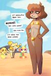  2026 animal_crossing annoyed anthro audie_(animal_crossing) bikini blonde_hair brother_(lore) brother_and_sister_(lore) brown_body brown_hair bulge camera canid canine canis clothed clothed_anthro clothed_female clothed_male clothing cloud countershade_face countershade_legs countershade_torso countershading crossdressing detailed_background digby_(animal_crossing) digital_drawing_(artwork) digital_media_(artwork) domestic_dog english_text eyes_closed eyewear female female_anthro frown fur gold_bikini golden_week group hair hands_on_hips hands_on_own_hips holding_camera holding_object implied_incest isabelle_(animal_crossing) male male_anthro mammal narrowed_eyes nintendo open_mouth open_smile orange_body orange_fur sand shih_tzu sibling_(lore) sister_(lore) sitting sky smile solo_focus speech_bubble standing sunglasses swimwear tail tail_motion tailwag talking_to_another tan_body tan_countershading text tofuuu toy_dog two-piece_swimsuit wearing_sunglasses white_body white_countershading wolf 
