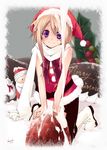  christmas copyright_request hat kokonoka pantyhose santa_costume scarf solo 