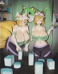 animal_humanoid big_breasts blonde_hair blush bonnet breasts canid canid_humanoid canine canine_humanoid clothing detailed_background digital_drawing_(artwork) digital_media_(artwork) duo electronic_arts elemental_creature female flora_fauna flower flower_creature fox_humanoid frustrated fumo_(doll) furgonomic_hat furgonomic_headwear furgonomics gesture hair hand_gesture headgear headwear huge_breasts human humanoid inside keine_kamishirasawa_(hakutaku) leggings legwear looking_at_viewer mammal mammal_humanoid midriff mobcap multi_tail nagilamagykalz navel not_furry plant plants_vs._zombies popcap_games poster print_clothing print_topwear ran_yakumo smile sunflower_(pvz) tail topwear touhou tube_top v_sign vhs_artifacts voluptuous_female voluptuous_humanoid yukari_yakumo yuyuko_saigyouji