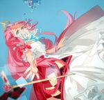  air_bubble alice_in_wonderland alternate_costume asphyxiation bubble card cosplay crown dress drowning gown highres long_hair megurine_luka open_mouth pink_hair princess queen_of_hearts queen_of_hearts_(cosplay) reflection solo staff submerged underwater vocaloid water water_surface weapon wet wet_clothes xiayu93 