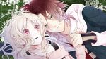  blonde_hair bow diabolik_lovers komori_yui pink_eyes sakamaki_raito satoi 