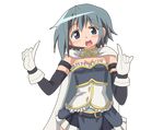  animated animated_gif armband blinking blue_eyes blue_hair blush bouncing_breasts breasts cape elbow_gloves gloves hangaku magical_girl mahou_shoujo_madoka_magica miki_sayaka open_mouth small_breasts smile solo transparent_background white_gloves 