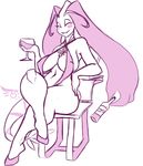  anthro anthrofied beverage big_breasts bikini blush breasts darkjinti female milotic nintendo pok&#233;mon pok&eacute;mon prehensile_hair sitting sofiya_ivanova string_bikini swimsuit thick_thighs video_games wide_hips wine 