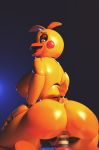  3d_(artwork) animatronic avian big_breasts big_butt bird blue_eyes breasts butt chicken digital_media_(artwork) dildo female five_nights_at_freddy&#039;s five_nights_at_freddy&#039;s_2 machine nipples open_mouth penetration rear_view robot runabo sex_toy side_boob solo thick_thighs toy_chica_(fnaf) vaginal vaginal_penetration video_games 