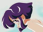  1girl animated animated_gif brigadoon destruction giantess growth kimura_takahiro kisaragi_moe nude purple_eyes purple_hair 