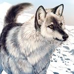  ambiguous_gender canine feral fur low_res mammal outside snow solo tatchit white_fur winter wolf 