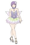  1girl ayane ayane_(doa) breasts dead_or_alive dead_or_alive_5 halloween high_heels large_breasts open_shoes platform_footwear purple_hair simple_background solo tecmo white_background 