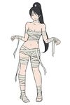  1girl bandage black_hair breasts dead_or_alive dead_or_alive_5 halloween large_breasts momiji_(ninja_gaiden) mummy ninja_gaiden ninja_gaiden:_dragon_sword official_art ponytail simple_background solo tecmo white_background 