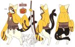  artwork blazblue cat hood hoodie jubei_(blazblue) katana ninja sword weapon 