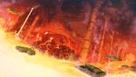  highres jaquio metroid molten_rock ruins samus_aran scenery solo varia_suit 