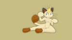  2013 anthro breasts cat elpatrixf feline female hi_res mammal meowth nintendo nipples nude pink_nipples pok&#233;mon pok&#233;morph pok&eacute;mon pussy solo video_games wallpaper 