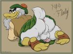  2018 3_toes all_fours anthro anus avian balls beard bird black_eyes brown_background butt duck dudebulge eyewear facial_hair feathers flintheart_glomgold glasses hi_res inviting kilt looking_at_viewer looking_back male old open_mouth penis presenting presenting_hindquarters rear_view signature simple_background solo toes vein veiny_penis white_feathers 