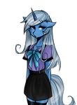  alpha_channel anthro anthrofied blue_hair blue_skin bow clothign clothing equine female friendship_is_magic hair horn horse legwear mammal mscootaloo my_little_pony plain_background pony purple_eyes school_uniform shirt skirt solo standing stockings transparent_background trixie_(mlp) unicorn white_hair 