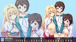  1boy 2girls blush breasts calendar girl_sandwich large_breasts multiple_girls nipples sandwiched softhouse-seal wallpaper 