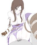  bare_shoulders blush boots breasts brown_eyes brown_hair caitlyn_(league_of_legends) cleavage cum cum_in_pussy downblouse eyelashes fingerless_gloves frilled_panties frills gloves hat hat_removed headwear_removed highres knee_boots kumiko_shiba large_breasts league_of_legends leg_lift lips long_hair male_pubic_hair overflow panties panties_aside penis pink_panties pov pubic_hair sex solo_focus thigh_strap top_hat underwear vaginal wince 