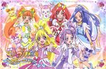  6+girls absurdres ai-chan_(precure) aida_mana blonde_hair daby_(precure) dokidoki!_precure highres hishikawa_rikka kenzaki_makoto madoka_aguri multiple_girls precure pretty_cure rakeru_(dokidoki!_precure) rakeru_(precure) rance_(dokidoki!_precure) rance_(precure) sharuru_(dokidoki!_precure) sharuru_(precure) yotsuba_alice 