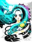  1girl blue_hair eri female nefertari_vivi one_piece ponytail princess shueisha solo tears 