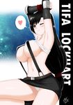  1girl black_hair breasts final_fantasy final_fantasy_vii large_breasts long_hair panties smile solo tifa_lockhart underwear xtermination 