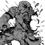  22_(tak_ja) bad_id bad_pixiv_id greyscale injury lowres male_focus monochrome simple_background solo team_fortress_2 the_engineer white_background 
