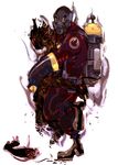  22_(tak_ja) bad_id bad_pixiv_id boots death gas_mask gloves holding oxygen_tank team_fortress_2 the_pyro the_scout white_background 