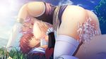  1boy 1girl braid breast_sucking breasts censored cum cum_in_pussy emeraria game_cg glasses kyonyuu_fantasy kyonyuu_fantasy_gaiden_2 large_breasts nipples outdoors penis pink_hair pussy ryuuto_henge sex sky vaginal waffle 