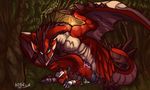  anal anal_penetration armor big_dom_small_sub blue_eyes cum cum_in_ass cum_inside dragon erection eyes_closed feral from_behind gay kayla-na male monster_hunter nude outside penetration penis raised_tail rathalos red_dragon red_scales sex size_difference spikes teeth toes tongue tongue_out tree video_games wings wyvern 