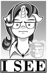  2018 cup english_text equine female feral friendship_is_magic greyscale hair horn looking_at_viewer magic mammal monochrome multicolored_hair my_little_pony reaction_image solo starlight_glimmer_(mlp) text unicorn wangkingfun 