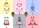  animal animalization bunny clothed_animal food hair_ornament hair_ribbon hairclip hat kaname_madoka lilac_(p-f_easy) mahou_shoujo_madoka_magica miki_sayaka momoe_nagisa no_humans pocky ribbon sakura_kyouko soul_gem tomoe_mami ultimate_madoka wings 