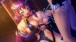  1boy 1girl ass breasts censored cum cum_on_body cum_on_breasts cum_on_upper_body demon_girl game_cg handjob horns huge_breasts kyonyuu_fantasy kyonyuu_fantasy_gaiden_2 large_breasts nipple_penetration penis pointy_ears sex shamsiel succubus tail waffle wings yellow_eyes 