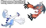  avian blue_eyes dragon english_text ken_sugimori legendary_pokemon lugia nintendo pok&eacute;mon red_skin text video_games white_skin yveltal 