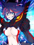  1girl breasts kill_la_kill large_breasts looking_at_viewer matoi_ryuuko multicolored_hair senketsu suspenders taiti two-tone_hair 