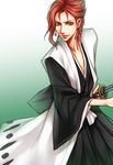  androgynous bad_id bad_pixiv_id bleach cosplay haori ichimaru_gin ichimaru_gin_(cosplay) japanese_clothes jojo_no_kimyou_na_bouken kakyouin_noriaki katana kodama_(vaindoll) male_focus parody red_hair seiyuu_connection sheath sheathed solo sword taichou_haori weapon yusa_kouji 