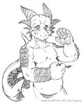  belly biceps blush chubby cute drake_(species) horn looking_at_viewer male muscles nervous nude overweight ozyosa pecs plain_background scales scalie simple_background sketch smile solo standing white_background xhyra 