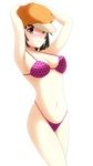  bad_id bad_pixiv_id bakemonogatari bikini brown_eyes brown_hair cabbie_hat hat highleg highleg_bikini highleg_swimsuit highres karin_(rei862) monogatari_(series) sengoku_nadeko short_hair solo swimsuit 