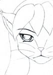  cat drawing eye feline girly hair invalid_tag long_hair looking_back mammal plain_background sketch solo tygar_tiger whiskers white_background 